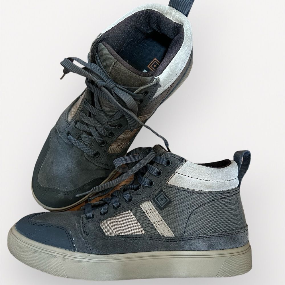 5.11 Tactical High Tops Mens Norris Sneaker Size 7 black brown Military gorpcore - Picture 2 of 8